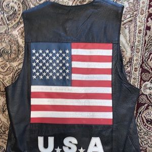 genuine leather vest